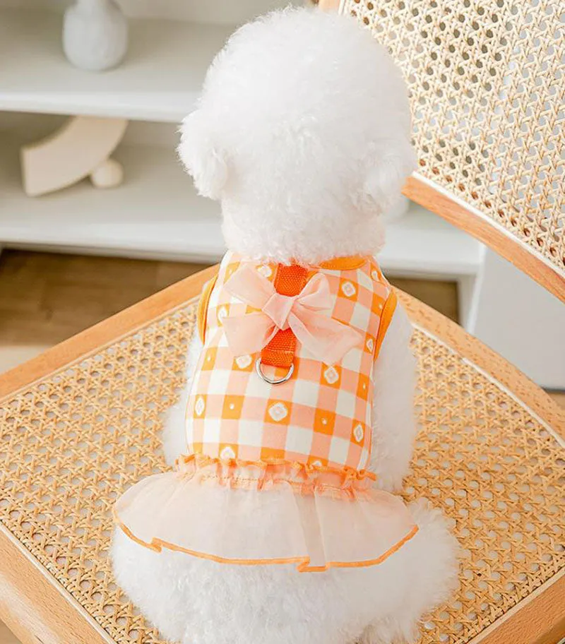 New spring and summer thin cute puppy and cat vest skirt