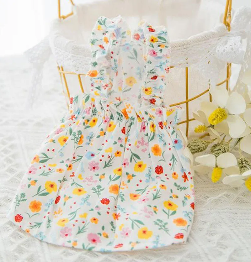 New spring and summer thin cute puppy and cat vest skirt