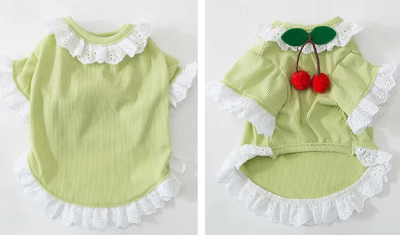 New spring and summer thin cute puppy and cat vest skirt