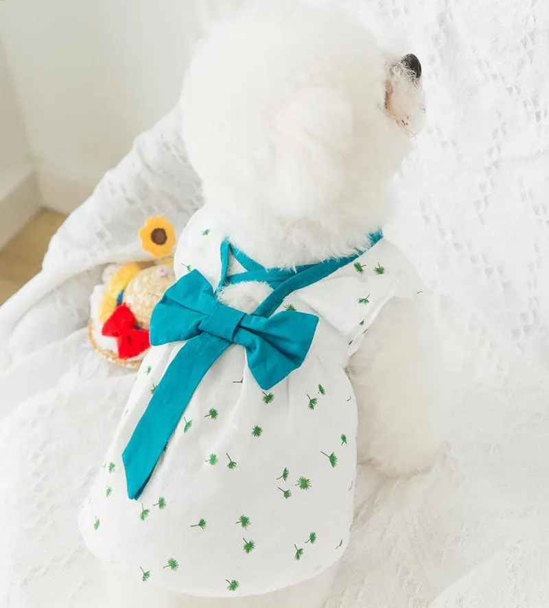 New spring and summer thin cute puppy and cat vest skirt