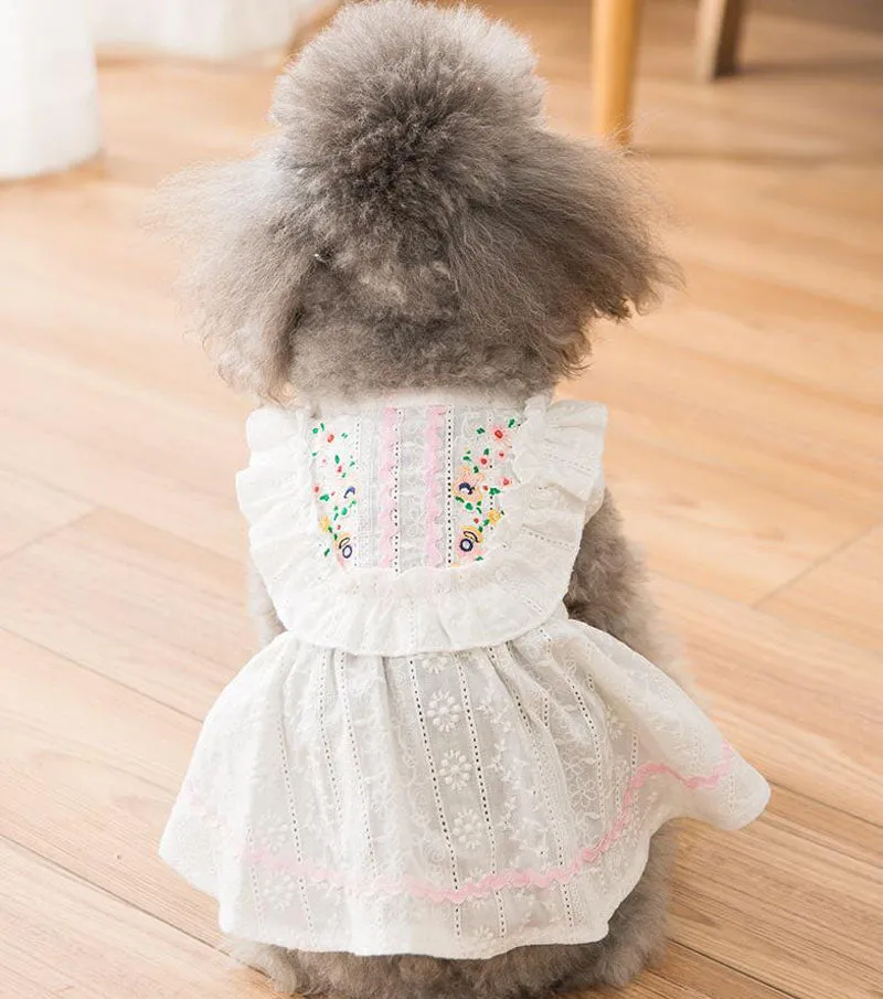 New spring and summer thin cute puppy and cat vest skirt
