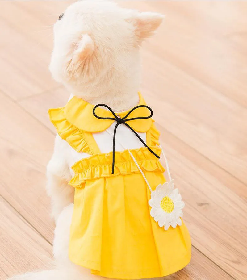 New spring and summer thin cute puppy and cat vest skirt
