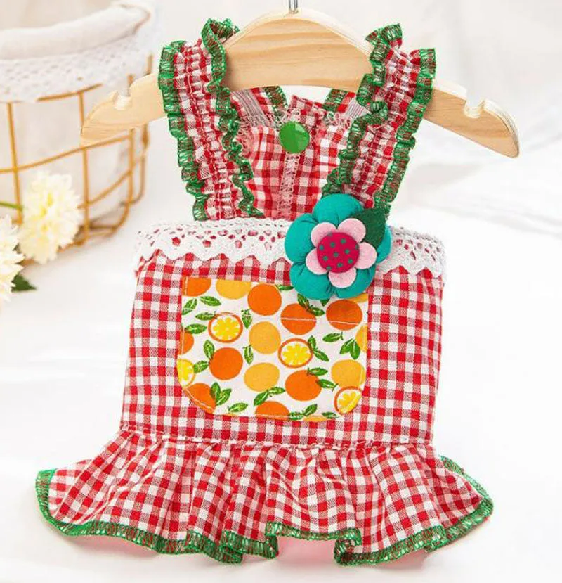 New spring and summer thin cute puppy and cat vest skirt