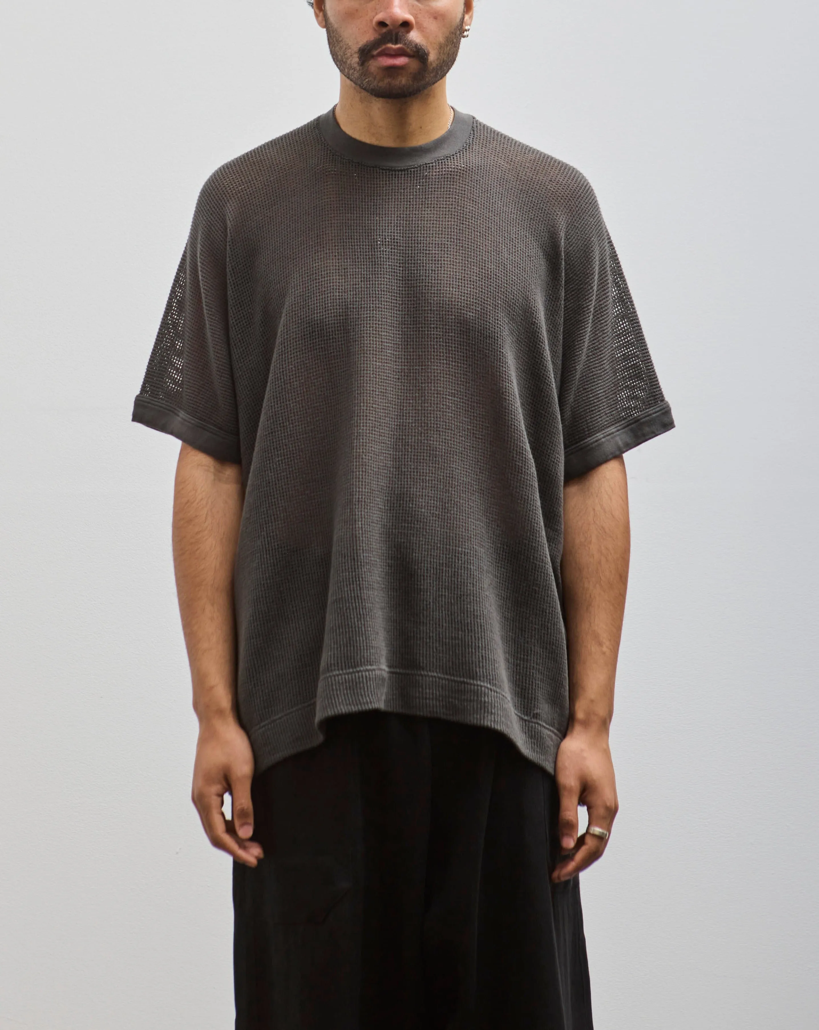 O-Project Basic Tee, Off Black Mesh