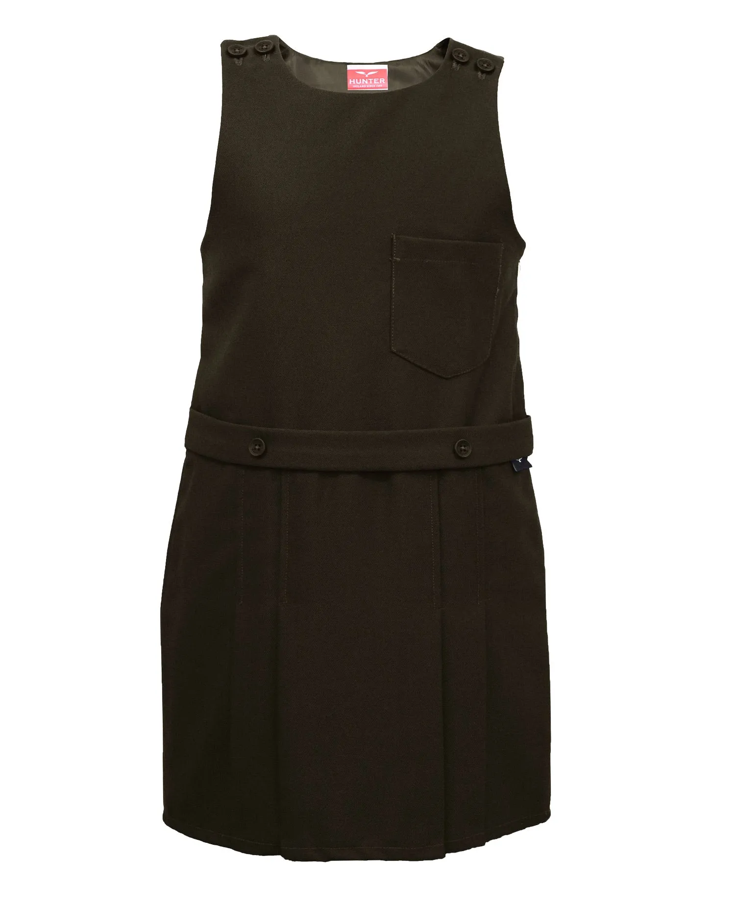 Plain brown pinafore