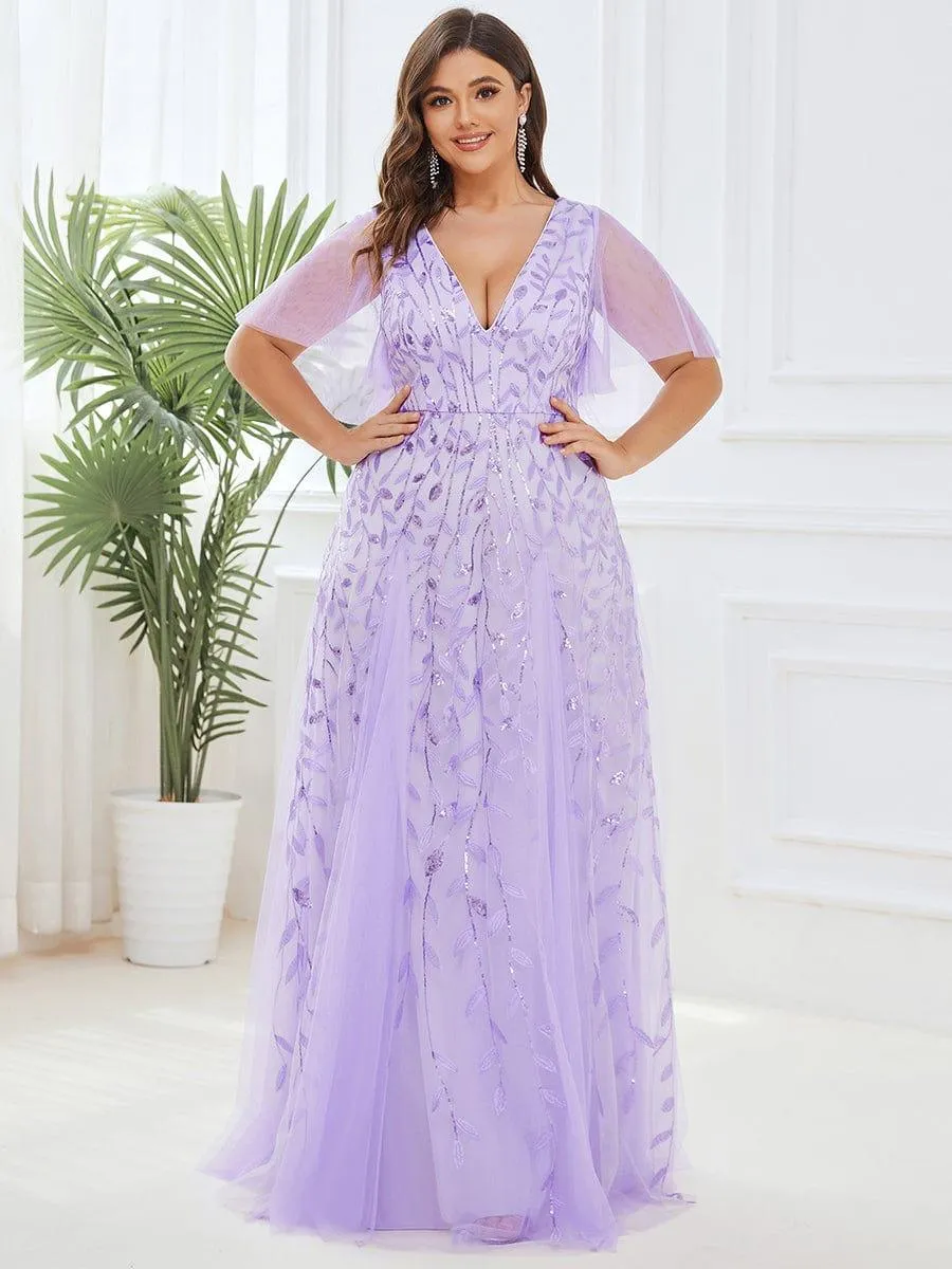 Plus Size Floor Length Formal Evening Gowns for Weddings