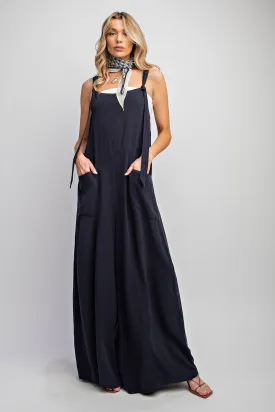 Pollyanna Wide Leg Jumpsuit (Dark Navy)