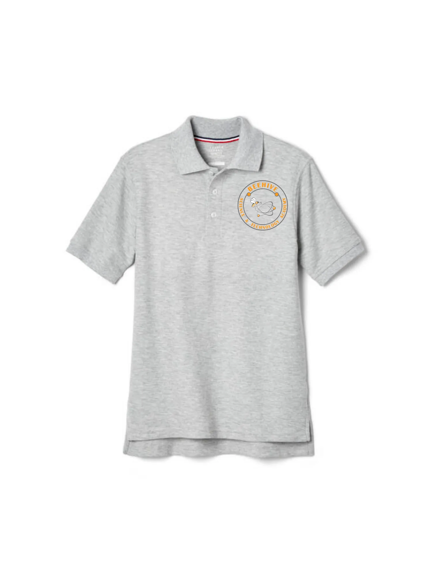 Polo Youth Unisex Beehive Logo S/S Black and Grey 6-12th grade Youth Size