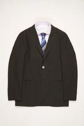 Ring Jacket Model 298 Dark Brown Prince of Wales Check Cotton/Wool Sport Coat