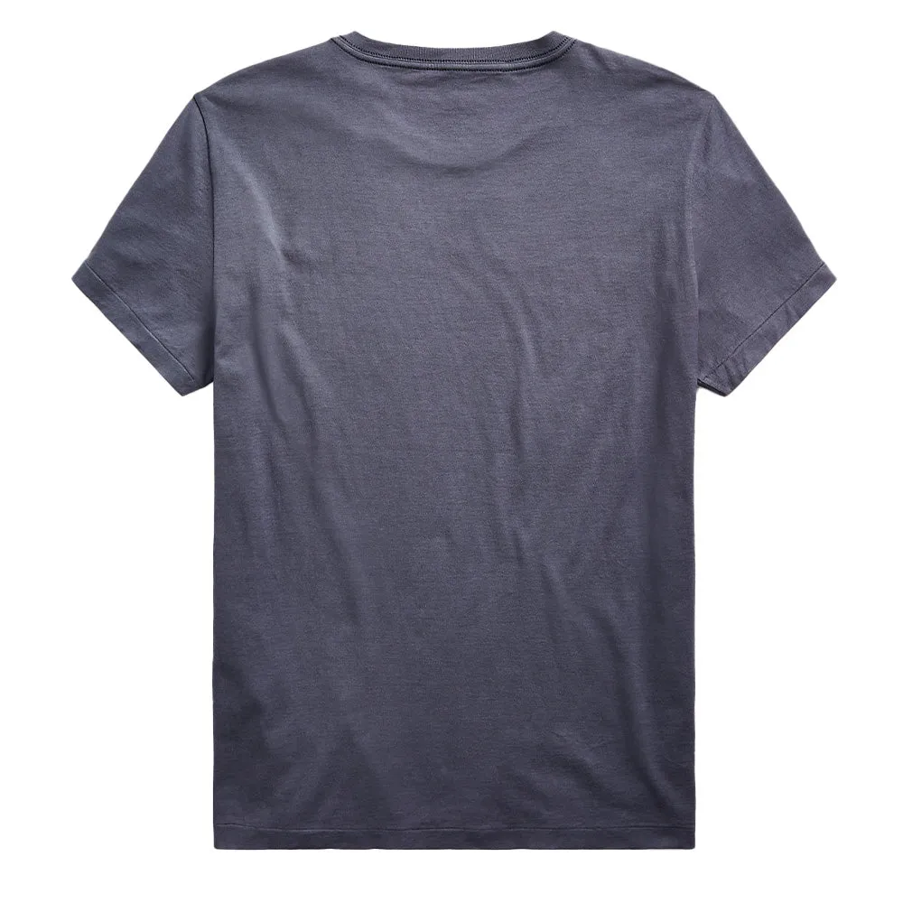 RRL by Ralph Lauren Garment-Dyed Crewneck T-Shirt Blue