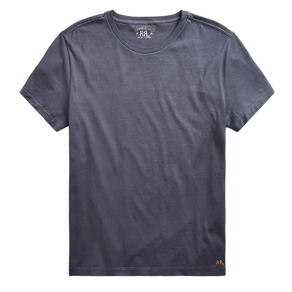 RRL by Ralph Lauren Garment-Dyed Crewneck T-Shirt Blue