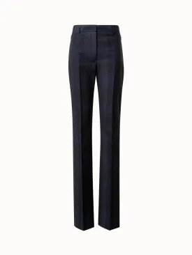 Slight Bootcut Pants in Silk Cotton Seersucker