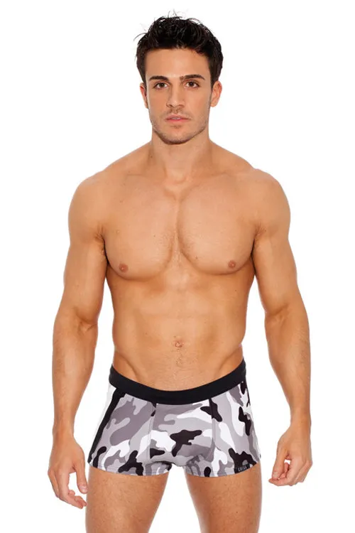Solstice Gray Camo Swim Trunk by Gregg Homme - Closeout