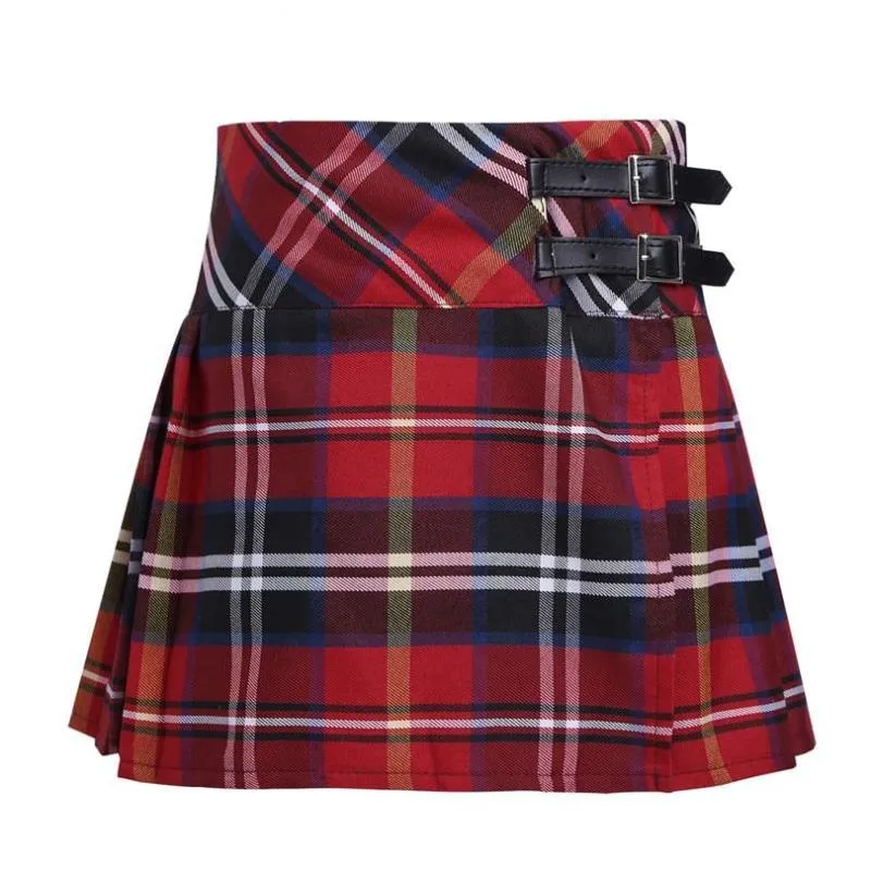 Tartan Dual Buckle Skirt