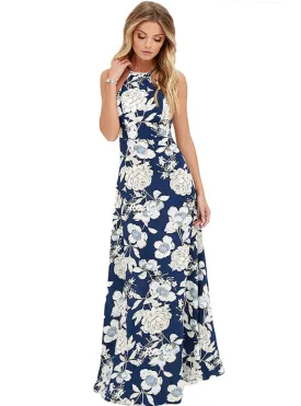 TastyHottie - Halter Neck Floral Print Sleeveless Summer Dress