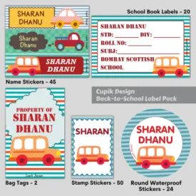 Transport - Back To School Label Pack