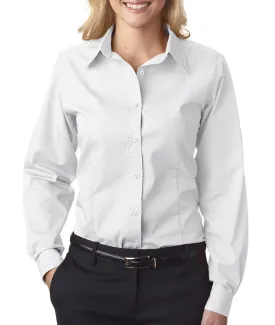 ultraclub ladies' easy-care broadcloth - white (3xl)