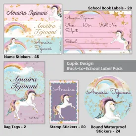 Unicorn - Back To School Label Pack