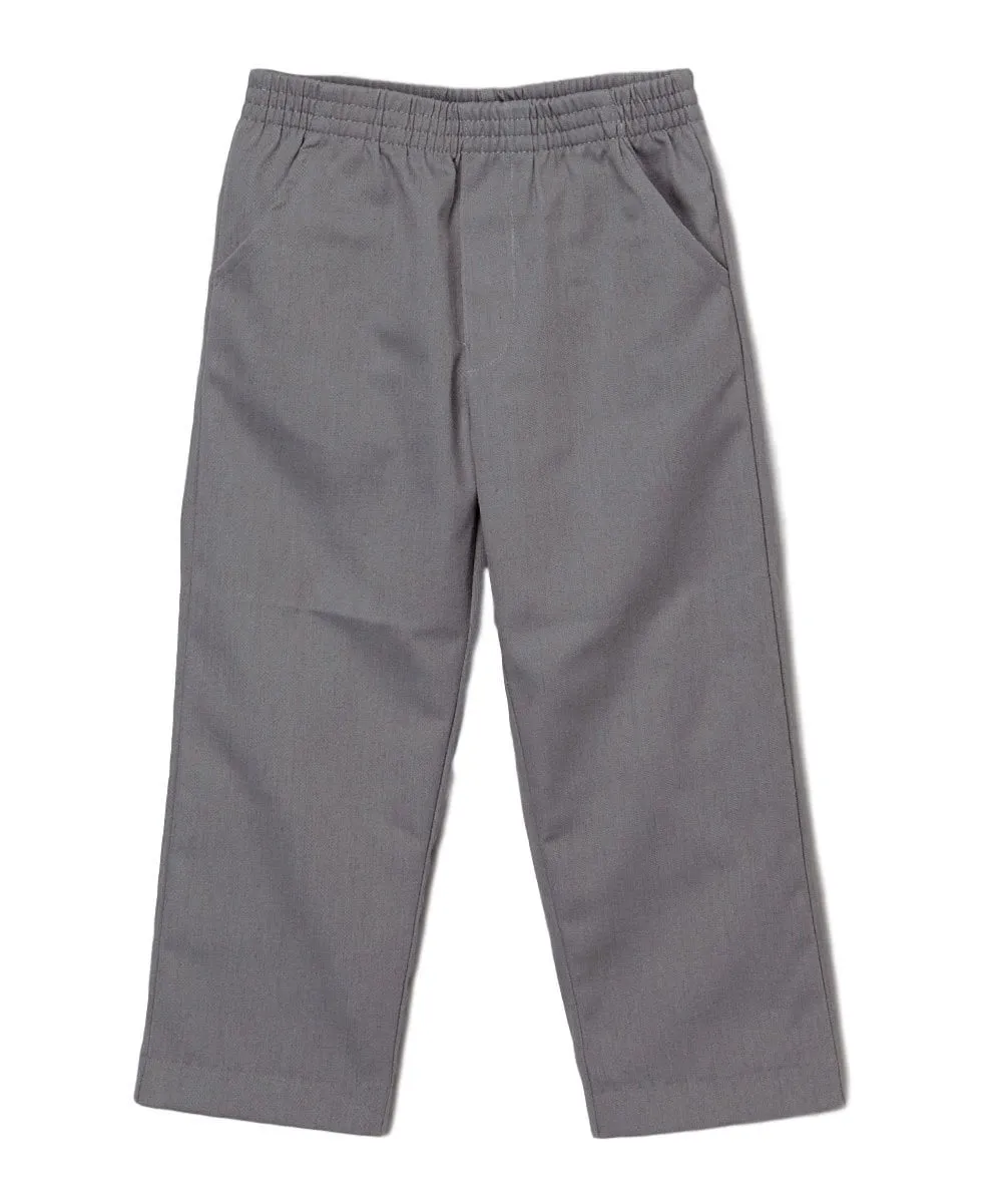 unik Boy's Black Uniform All Elastic Waist Pull-on Pants 4-12