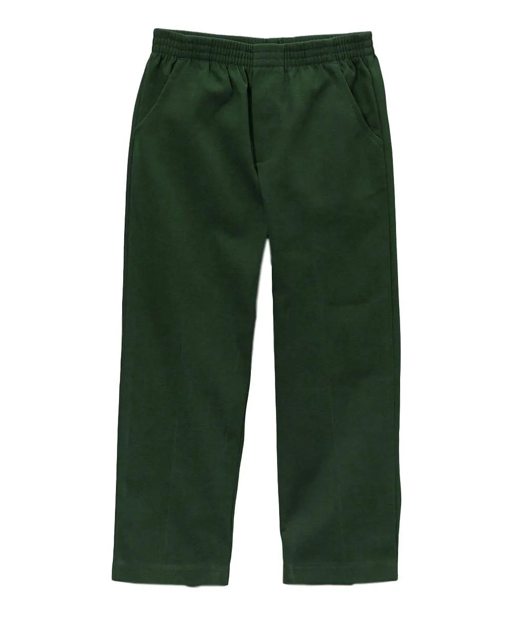 unik Boy's Black Uniform All Elastic Waist Pull-on Pants 4-12