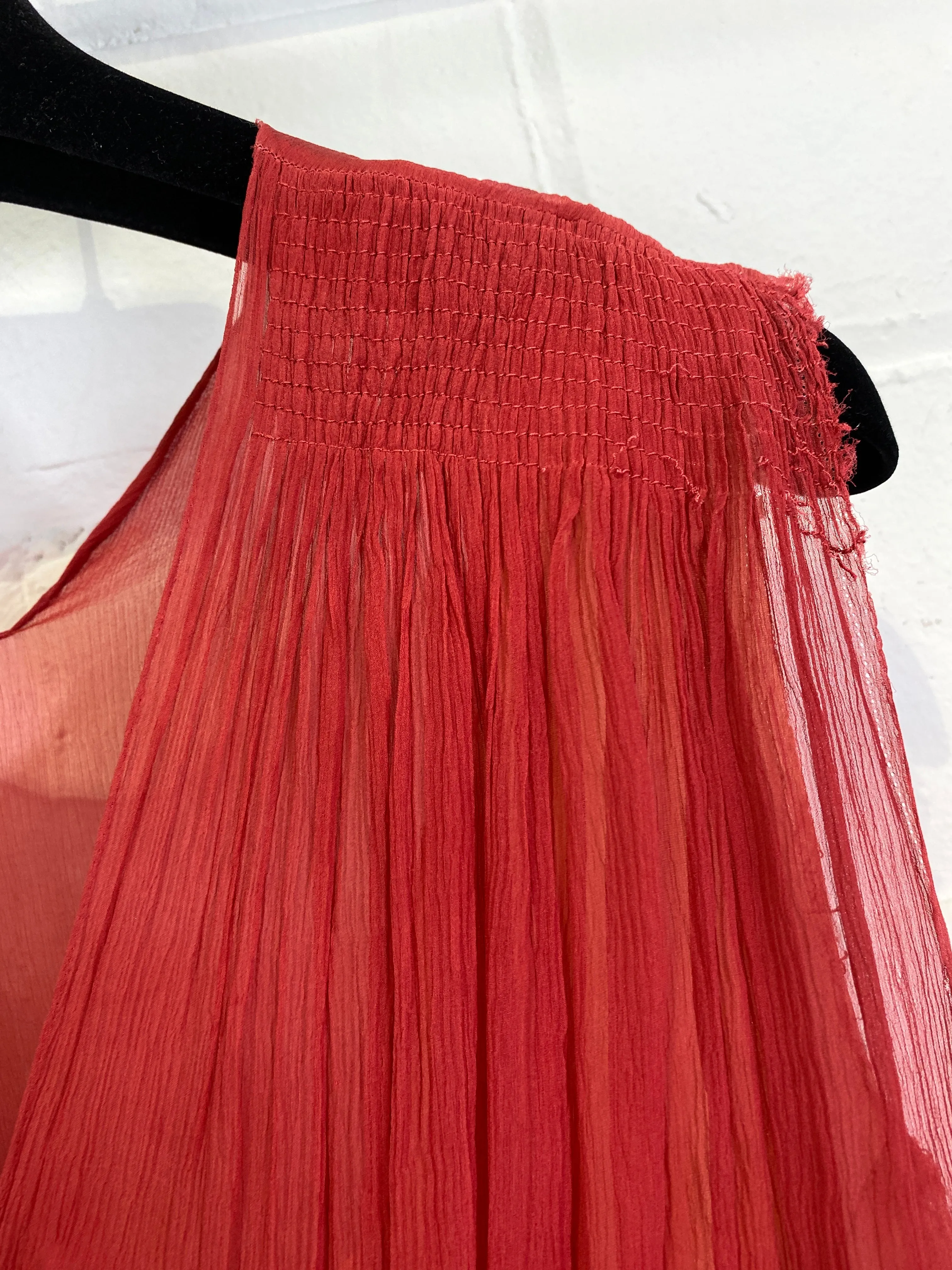 Vintage 1930s Pink Chiffon Evening Gown, Medium
