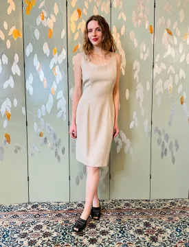 Vintage 1990s Deadstock Minimalist Oatmeal Dress, Medium