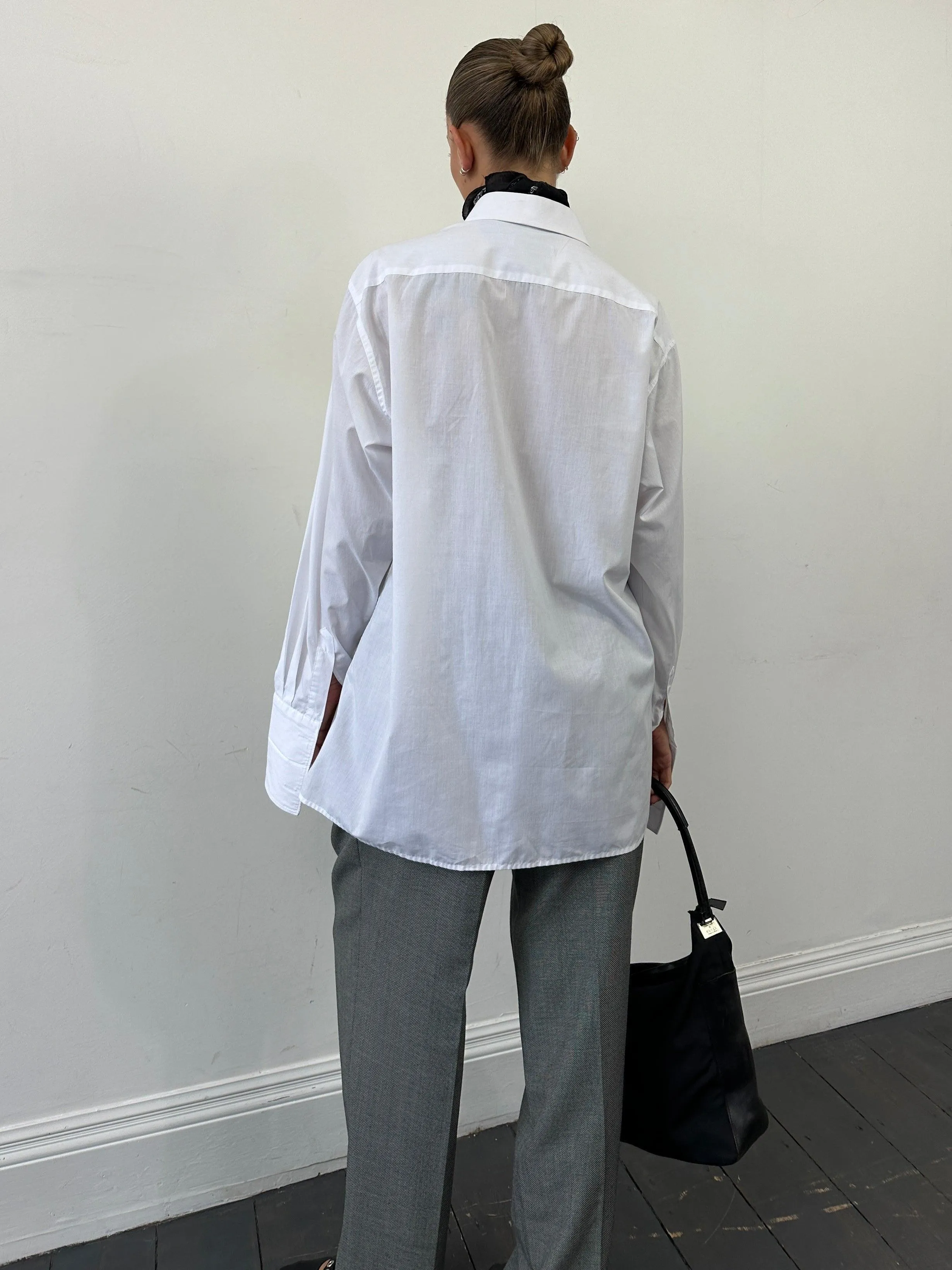 Vintage Pleated Tuxedo Dress Shirt - XL/XXL
