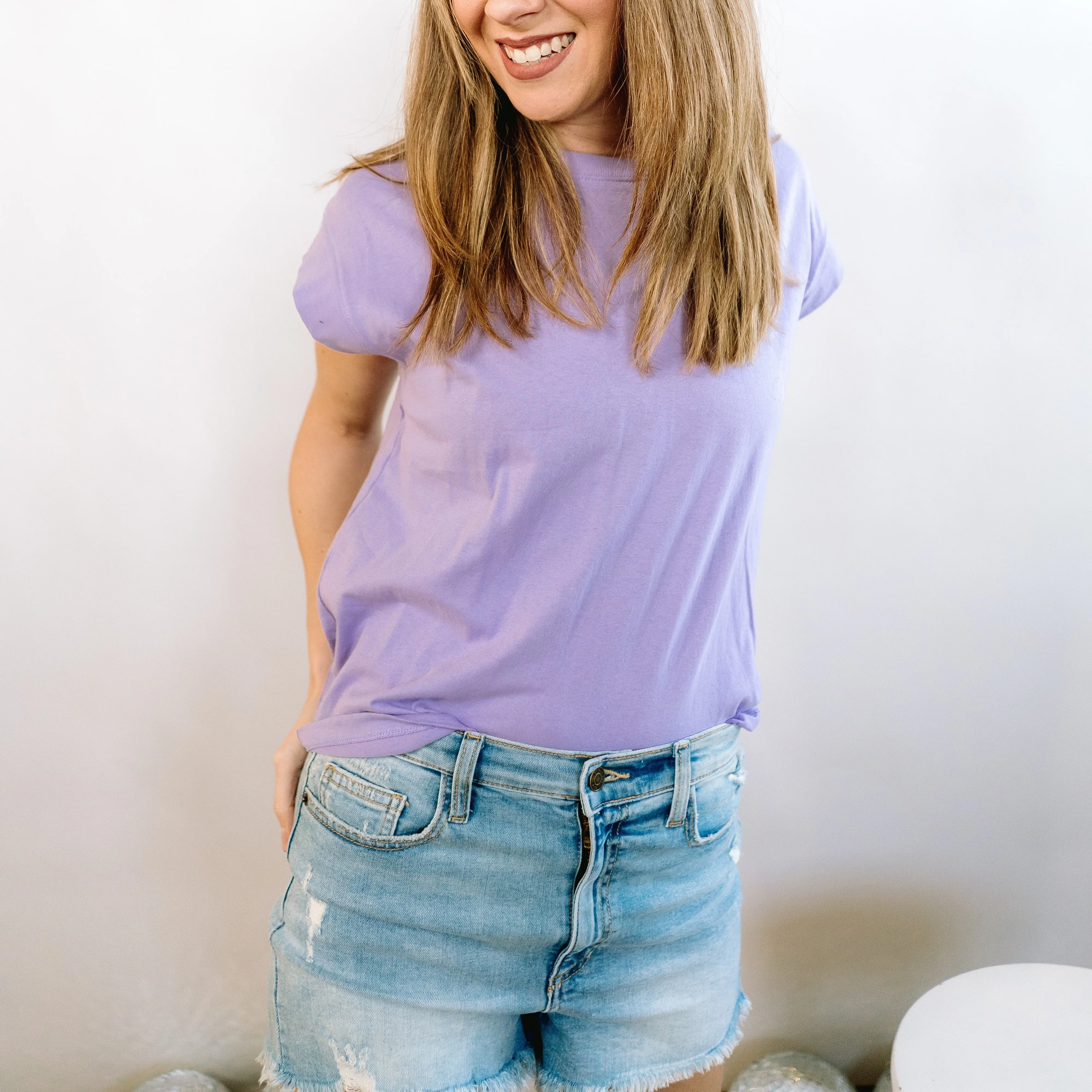 With Flare Basics Wide Arm Tee