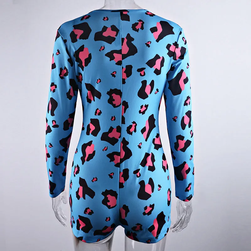 Women Long Sleeve Short Sleepwear Onesie