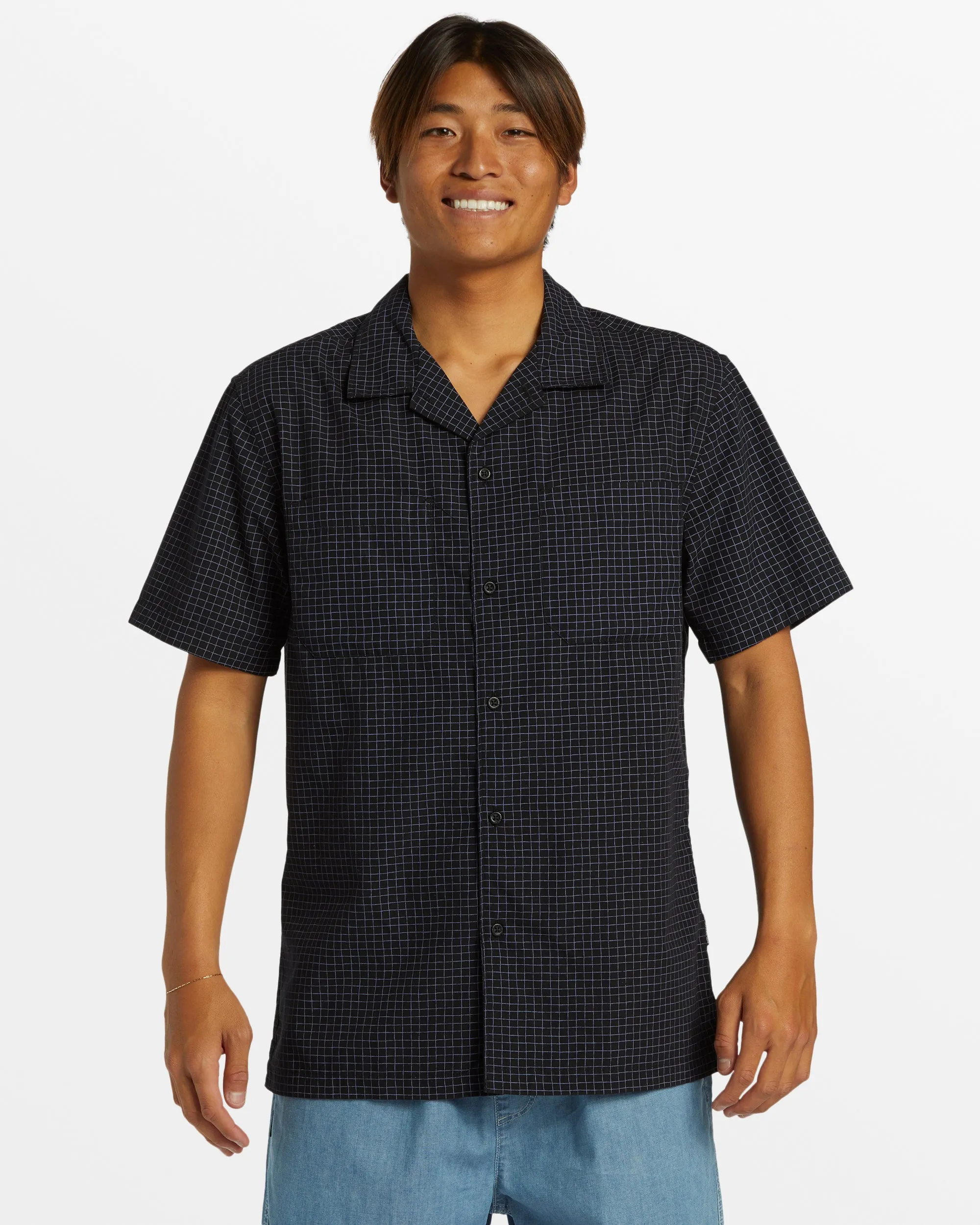 XY Grid Casual Short Sleeve Shirt -