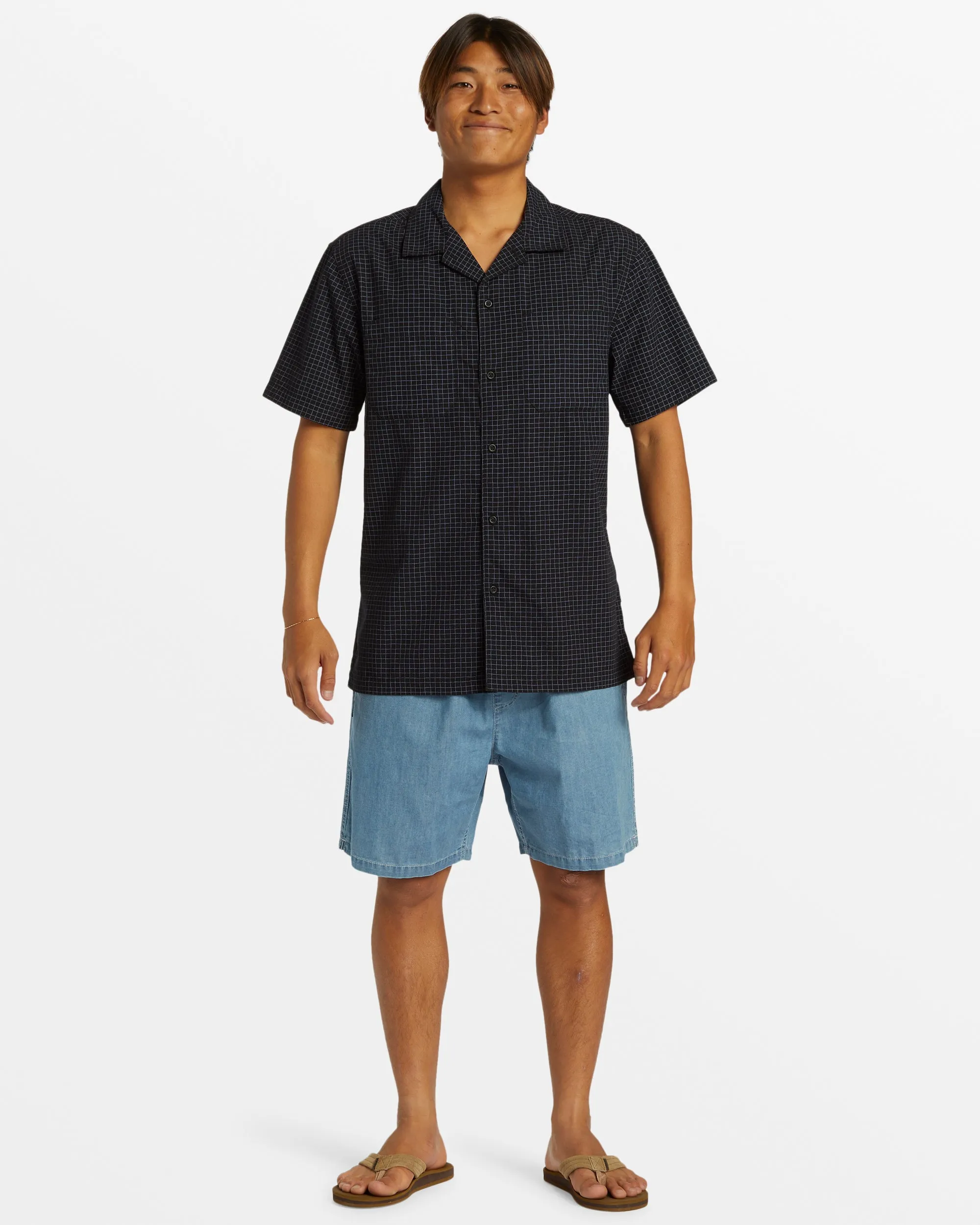XY Grid Casual Short Sleeve Shirt -